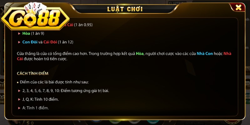 Baccarat Go88: Hướng Dẫn Cách Chơi Cho Mọi Cấp Độ 3 Cách đặt cược cửa trong game Baccarat Go88